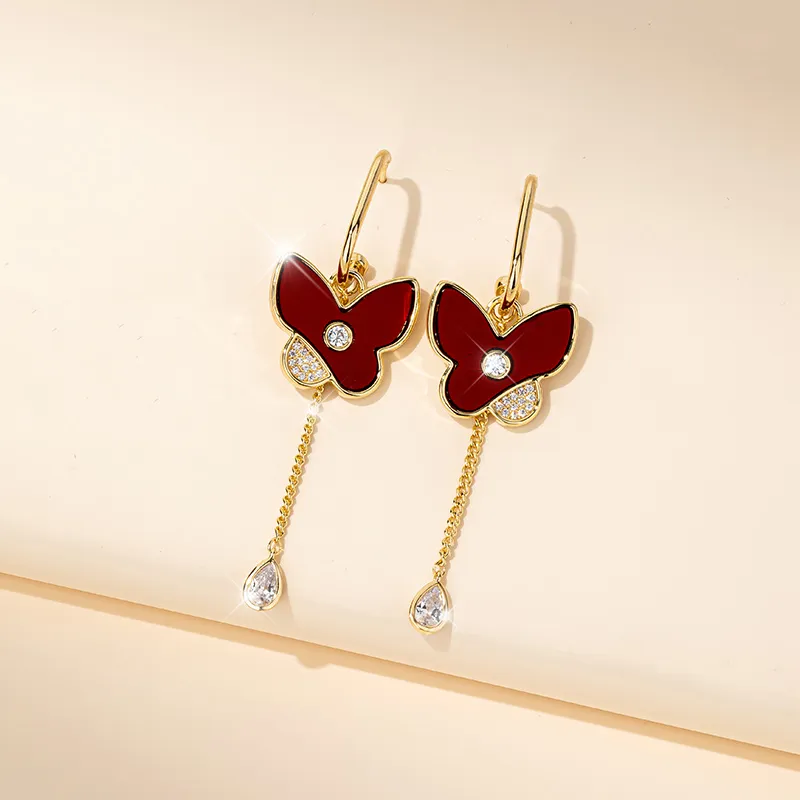 QLADY S925 Silver Stud Earrings Women's-3