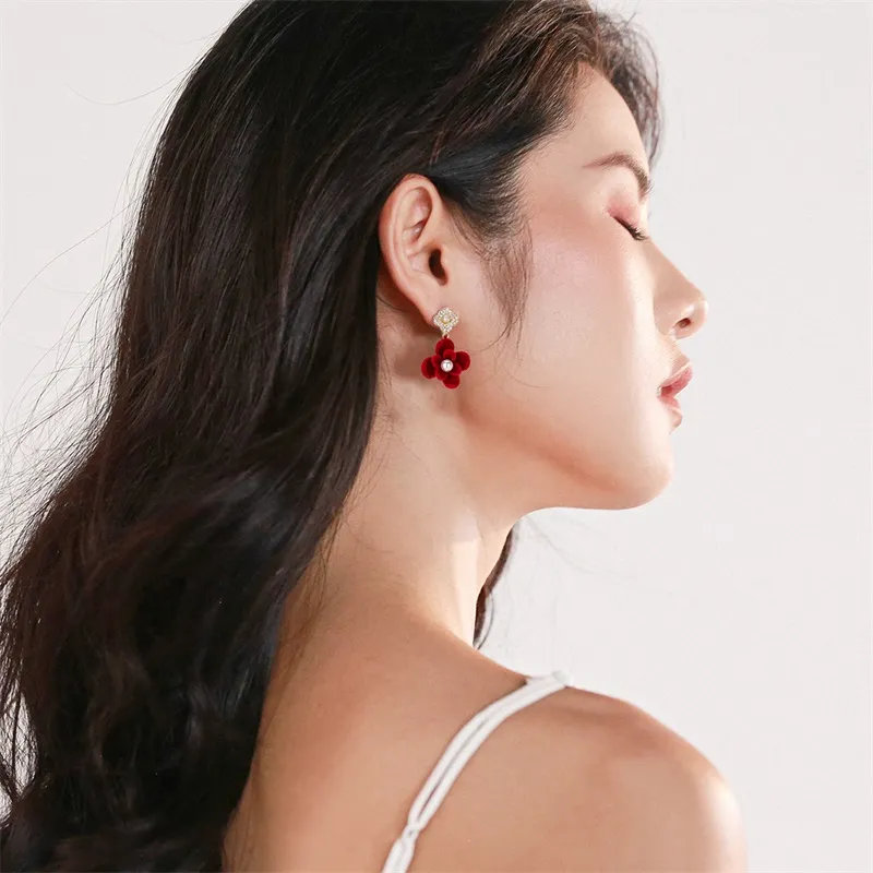 QLADY S925 Silver Stud Earrings Women's-4