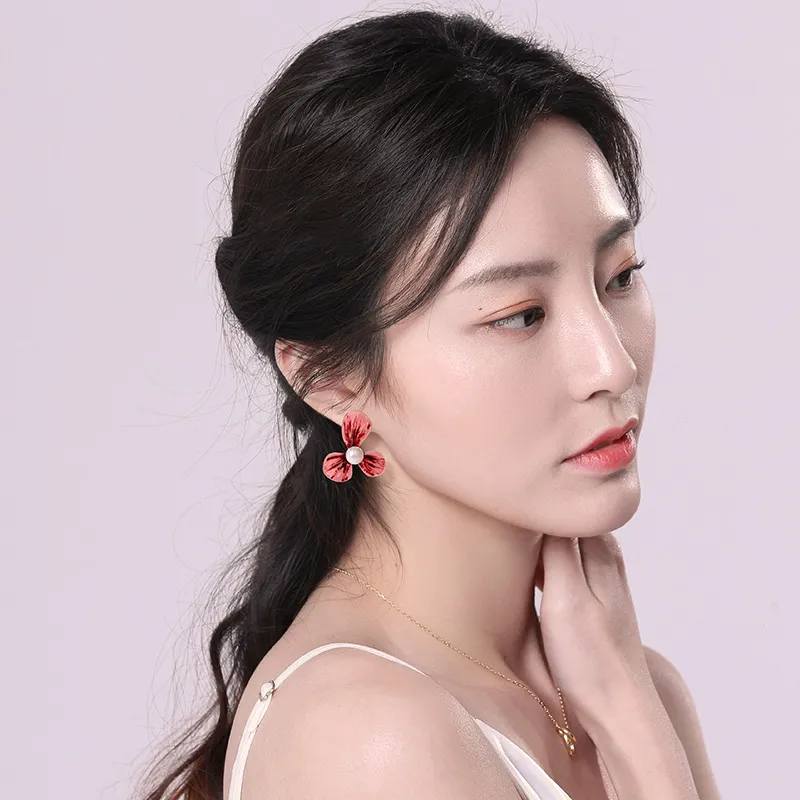QLADY S925 Silver Stud Earrings Women's-4