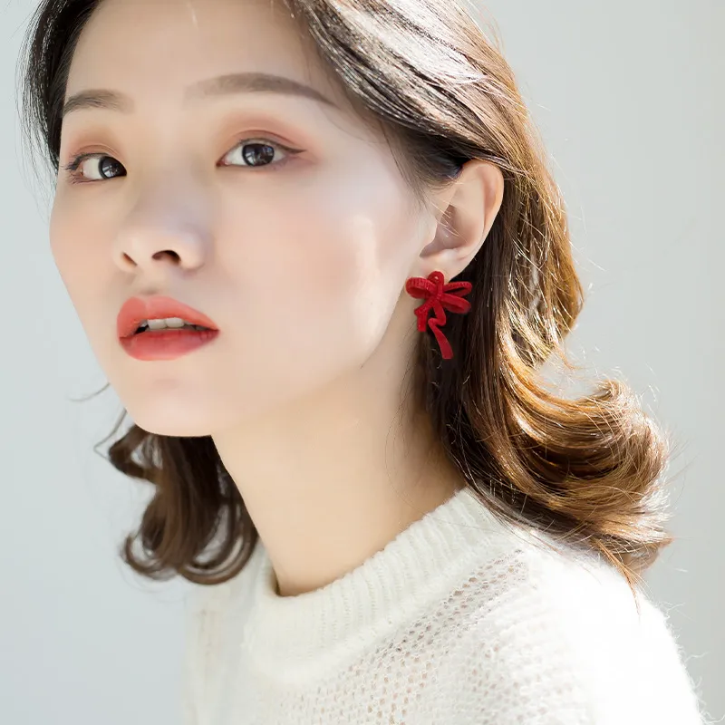 QLADY S925 Silver Stud Earrings Women's-2