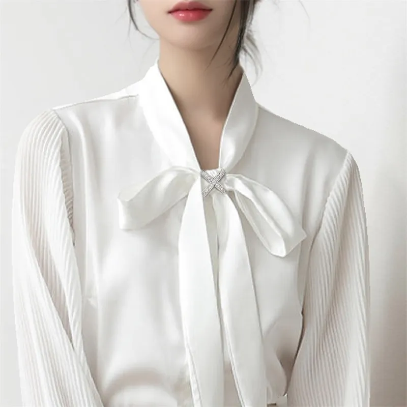 QLADY Alloy Silk Scarf Clip Women's-5