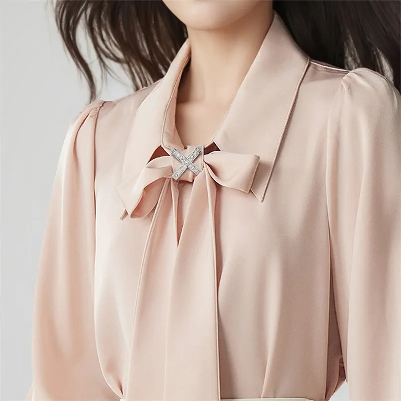QLADY Alloy Silk Scarf Clip Women's-1