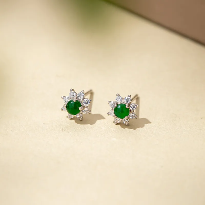 QLADY Ice Type Stud Earrings Women's-5