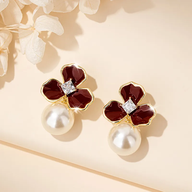 QLADY S925 Silver Stud Earrings Women's-6