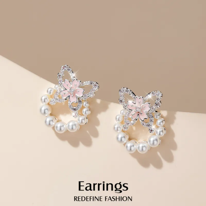 QLADY 925 Sterling Silver Stud Earrings Women's-1
