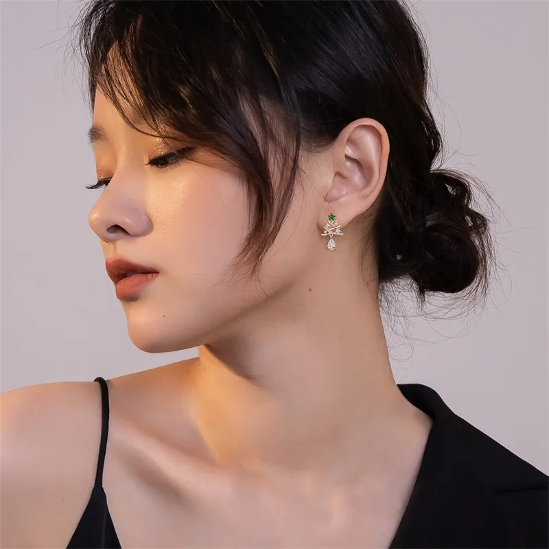 QLADY S925 Silver Stud Earrings Women's-2
