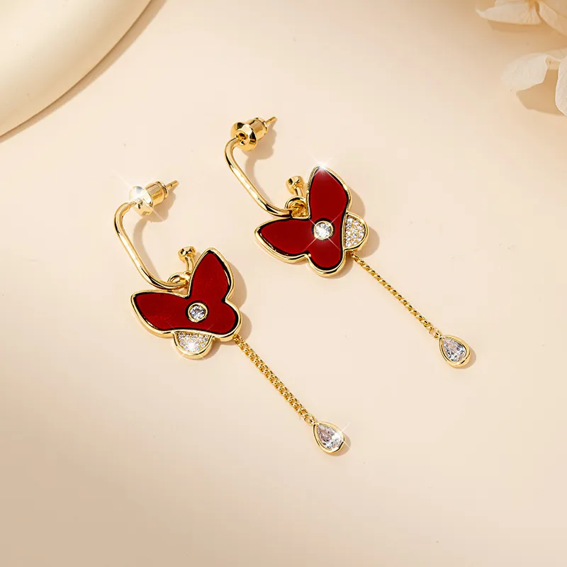 QLADY S925 Silver Stud Earrings Women's-5