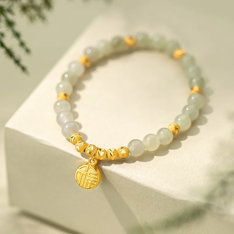 QLADY Hetian Jade Bracelets Pale Greenish White Jade Women's-3