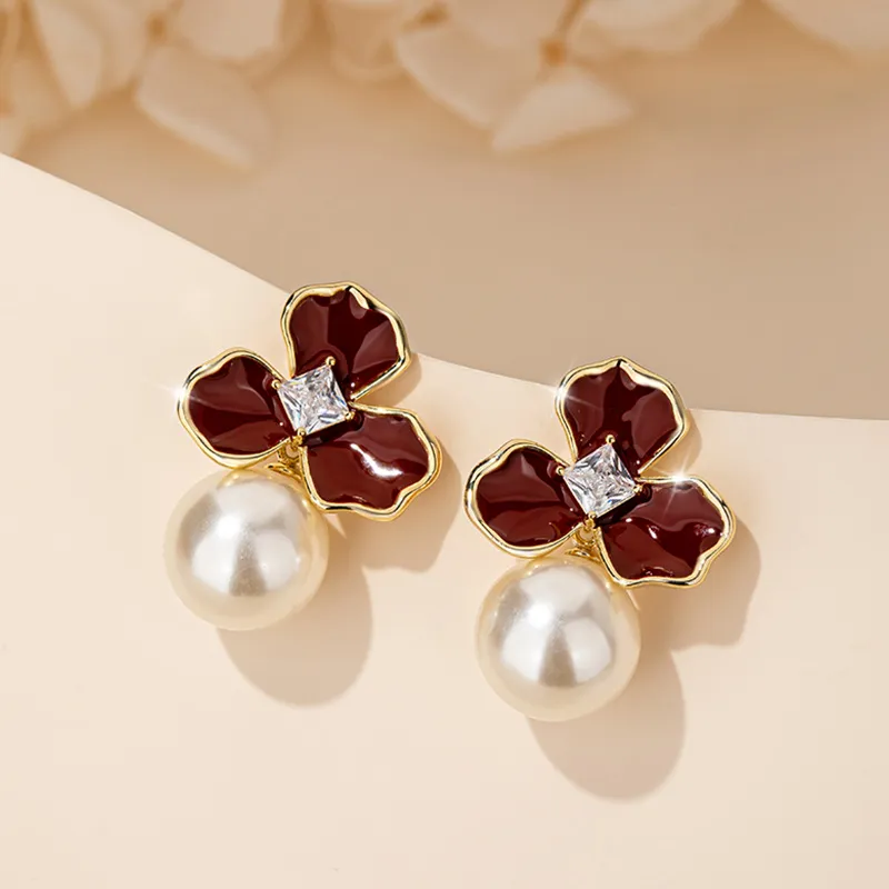 QLADY S925 Silver Stud Earrings Women's-3