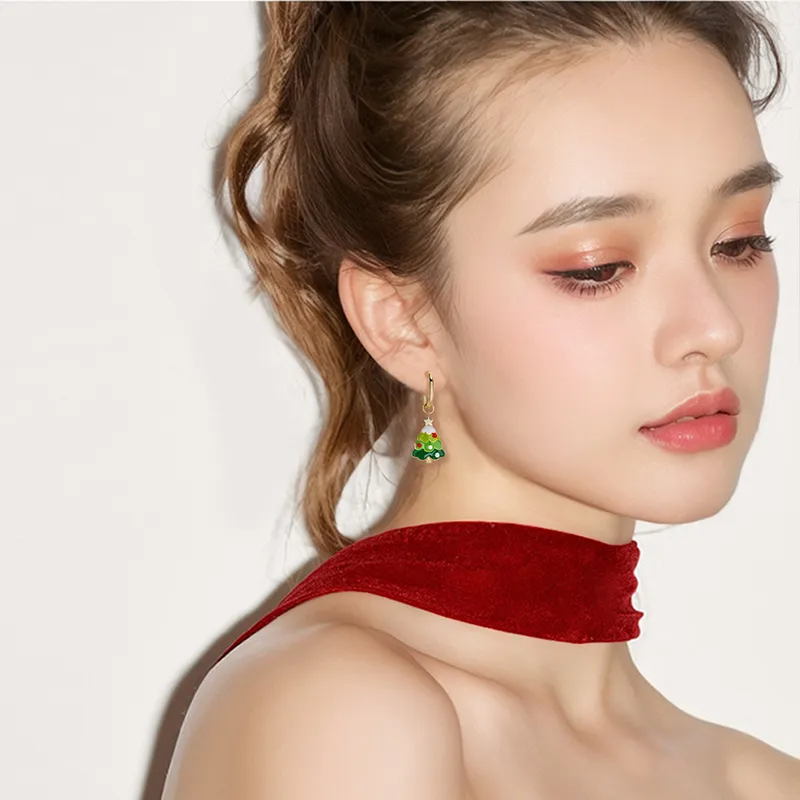 QLADY Alloy Oil Drip Earrings Women's-4