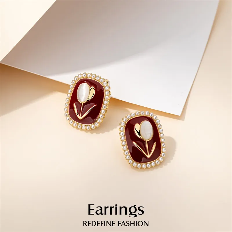 QLADY S925 Silver Stud Earrings Women's-1