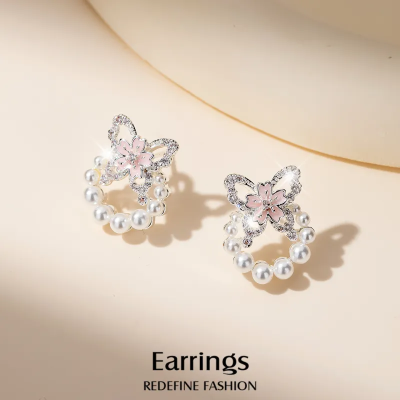 QLADY 925 Sterling Silver Stud Earrings Women's-5