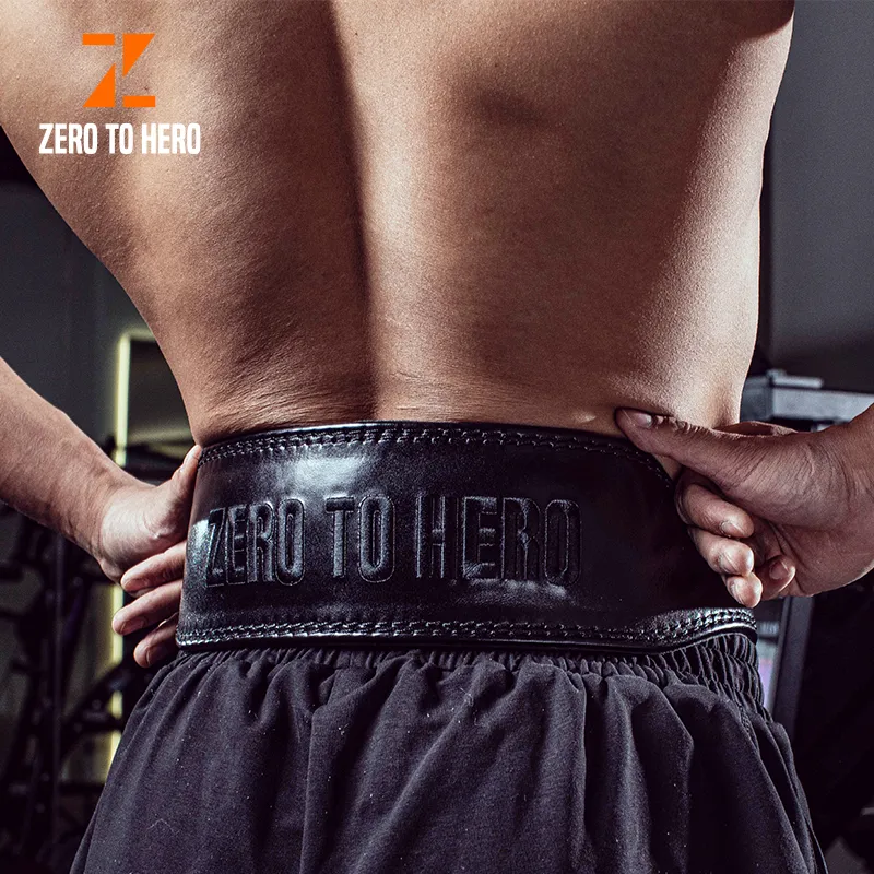 ZERO TO HERO Back Support Braces Protective Red Cow Leather Unisex-1