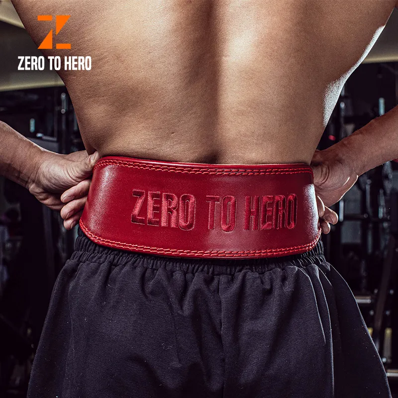ZERO TO HERO Back Support Braces Protective Red Cow Leather Unisex-7