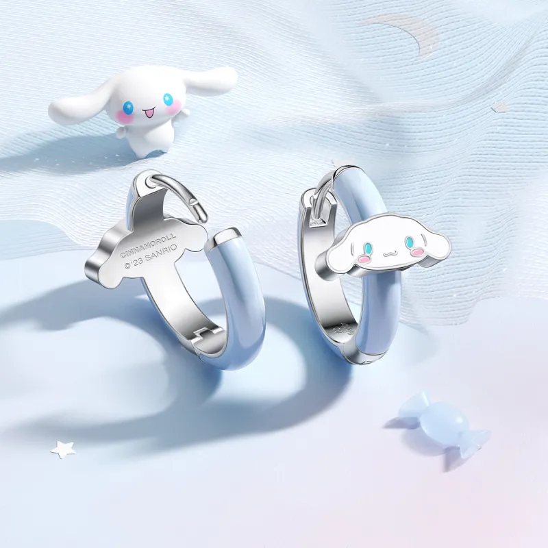 TIDECOLOR Yugui Dog S925 Silver Earrings Women's Blue-2