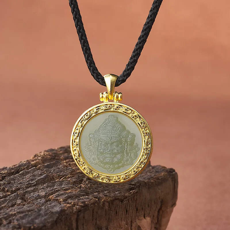 ZENGCAI Pendants Pale Greenish White Jade Unisex-3