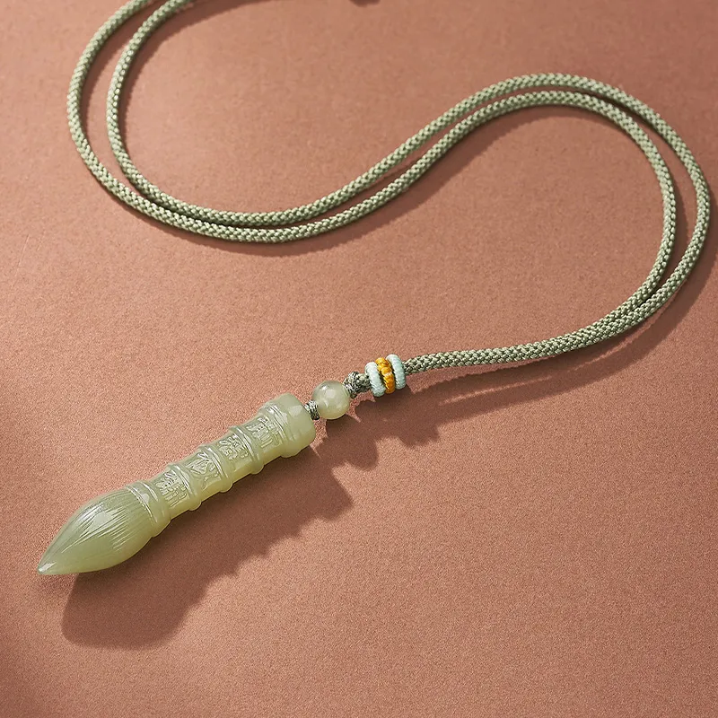 ZENGCAI Pendants Pale Greenish White Jade Unisex-1