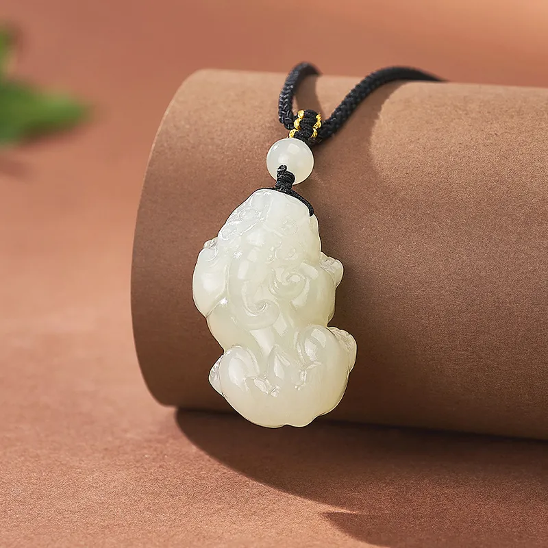 ZENGCAI Pendants Pale Greenish White Jade Unisex-1