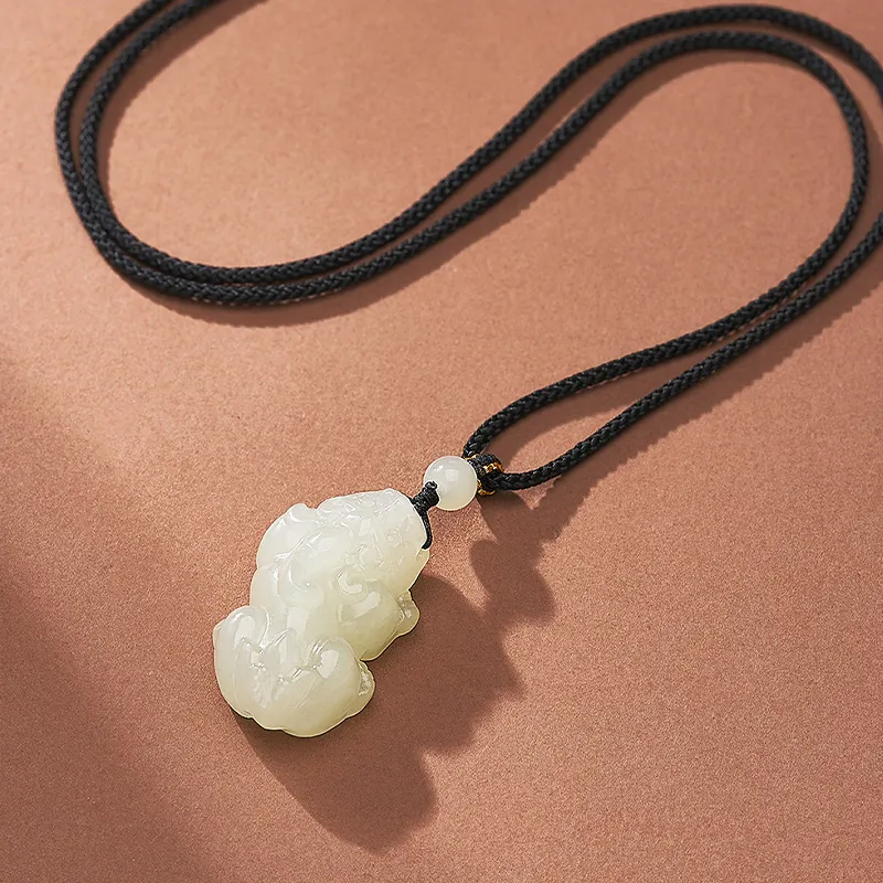 ZENGCAI Pendants Pale Greenish White Jade Unisex-3