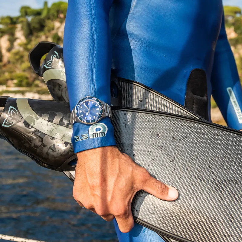 TIANWANG Blue Fin Collection Mechanical Movement Stainless Steel Strap Watch Men's Watches Blue Dial-9