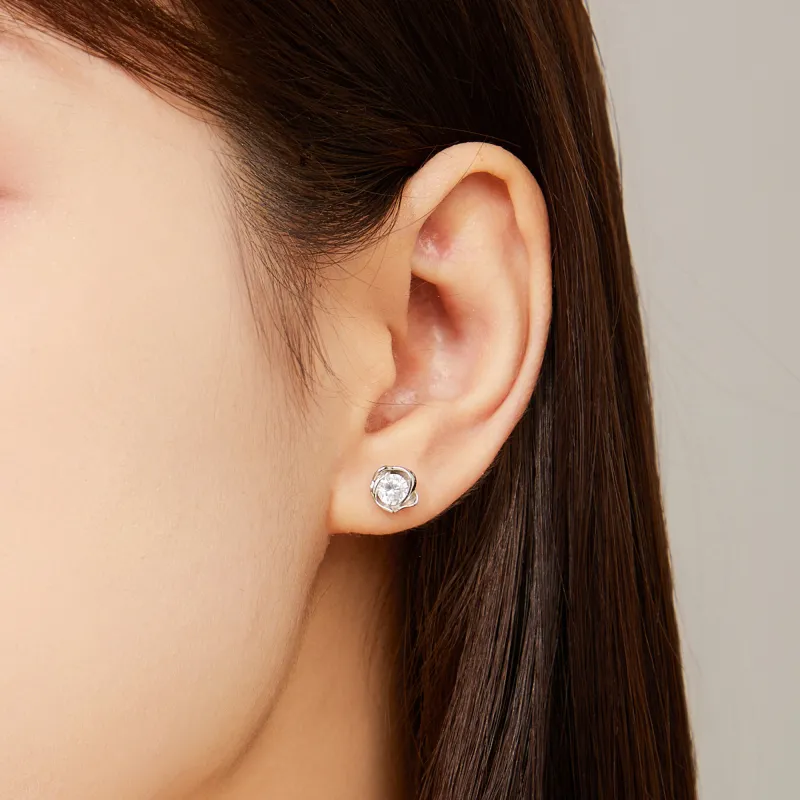 Branded Jewelry S999 Stud Earrings Women's-6