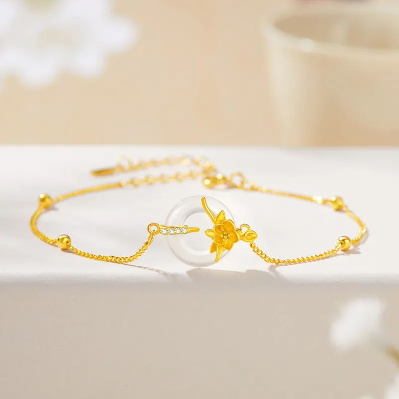 Branded Jewelry Chalcedony Jade Bracelets Women's-4
