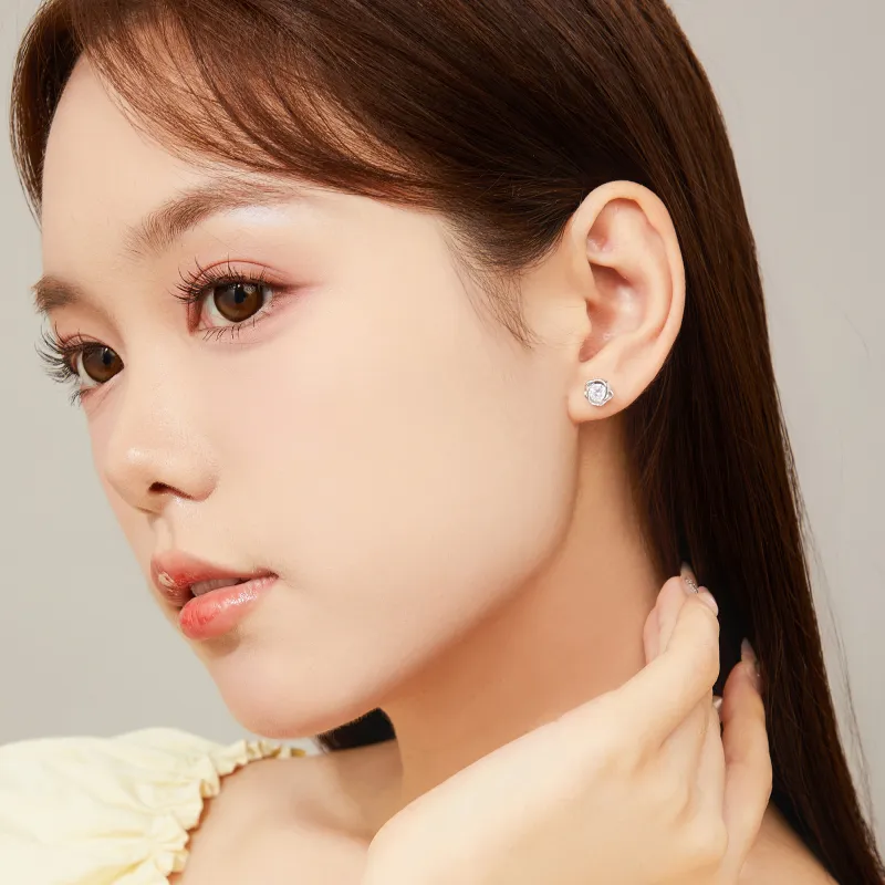 Branded Jewelry S999 Stud Earrings Women's-1