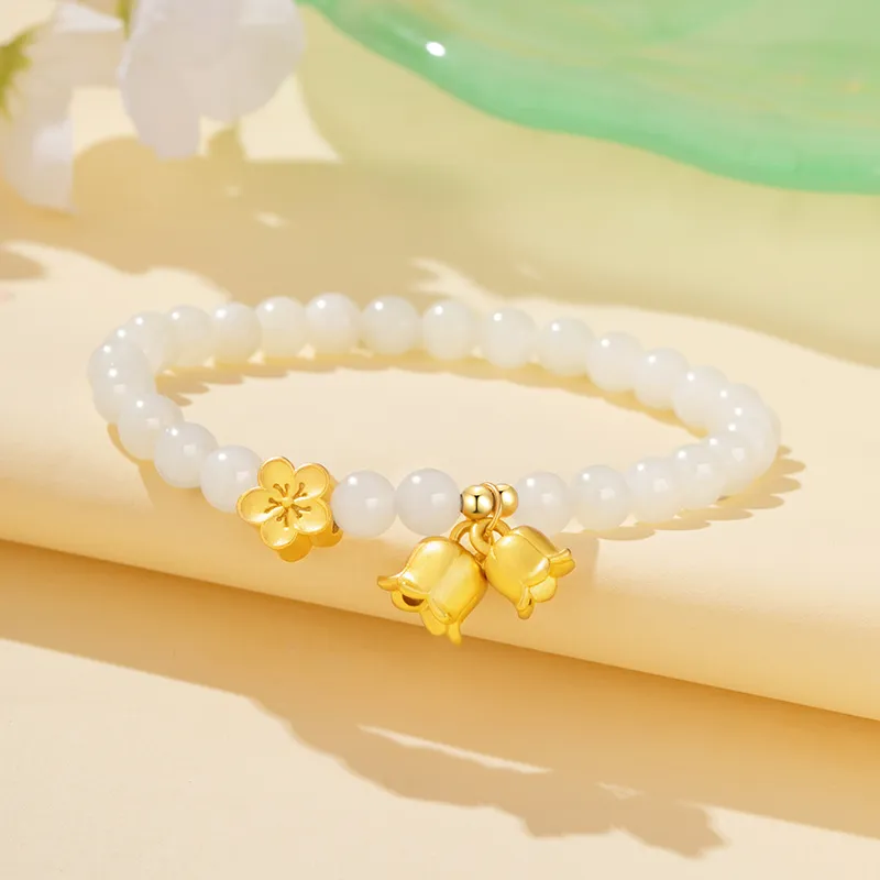 Branded Jewelry Bracelets White Jade Women's-7