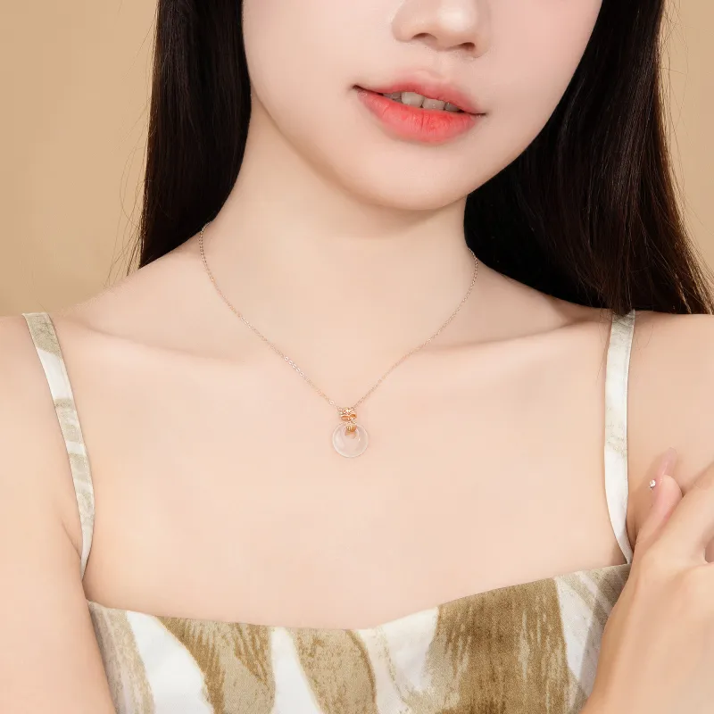 Branded Jewelry Natural Chalcedony Necklaces Women's-2