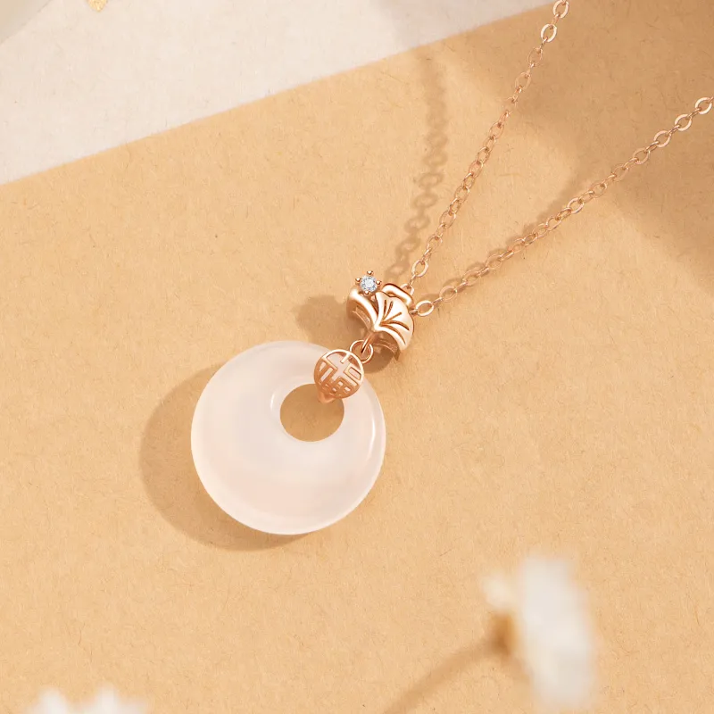 Branded Jewelry Natural Chalcedony Necklaces Women's-3