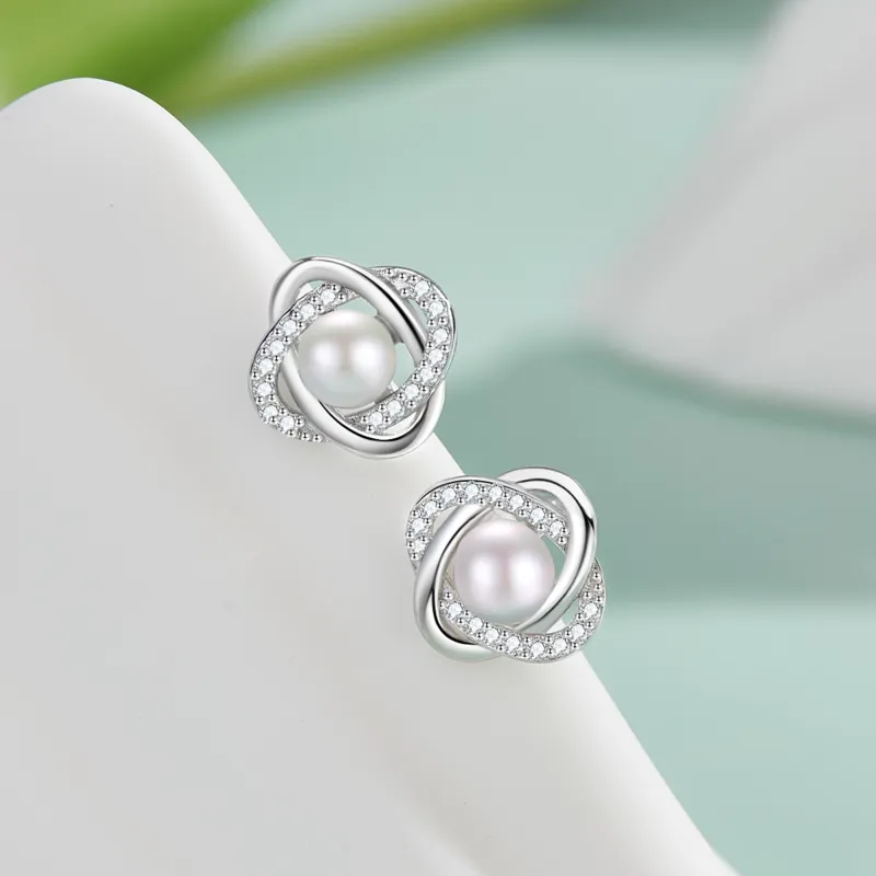 Branded Jewelry Pearl Stud Earrings Unisex-4