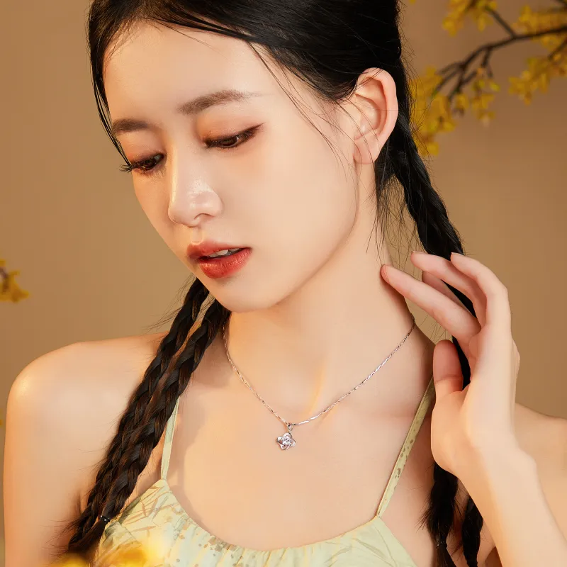 Branded Jewelry S999 Fine Silver Necklaces Women's-4