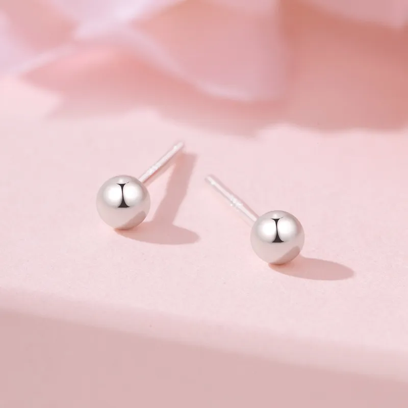 Branded Jewelry Sterling Silver S999 Stud Earrings Women's-4