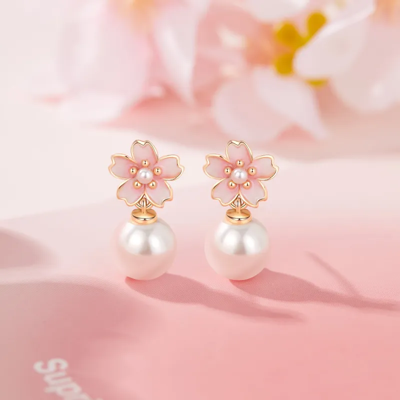 Branded Jewelry Pearl Earrings Women's-5