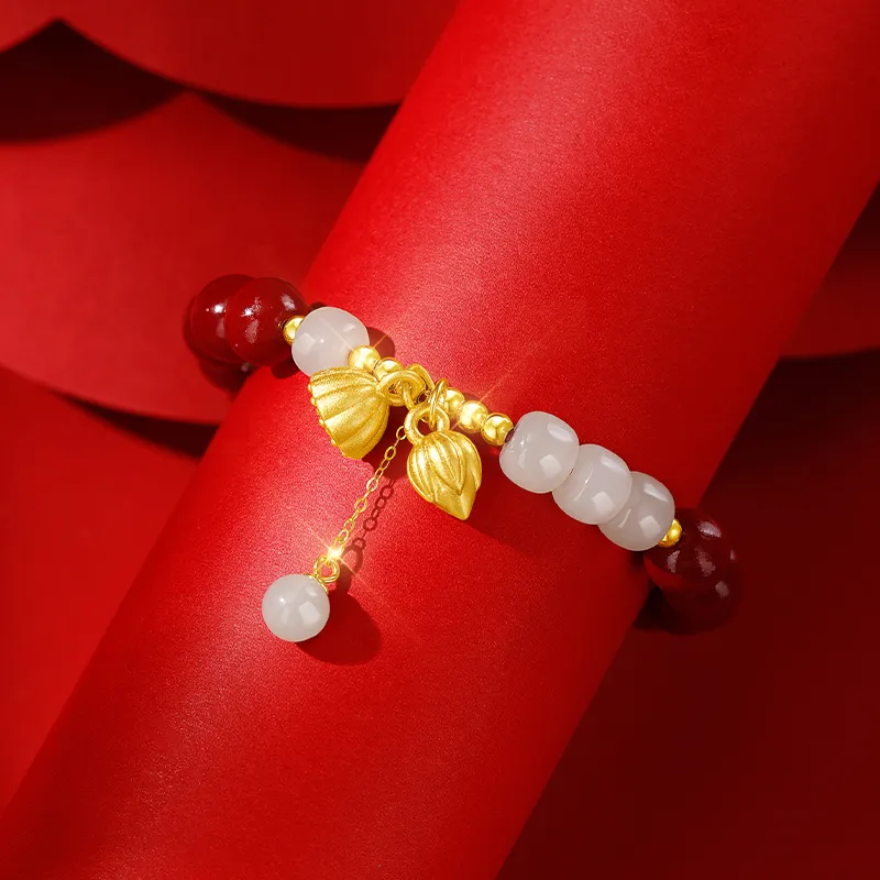 Branded Jewelry Hetian Jade Bracelets Pale Greenish White Jade Women's-4