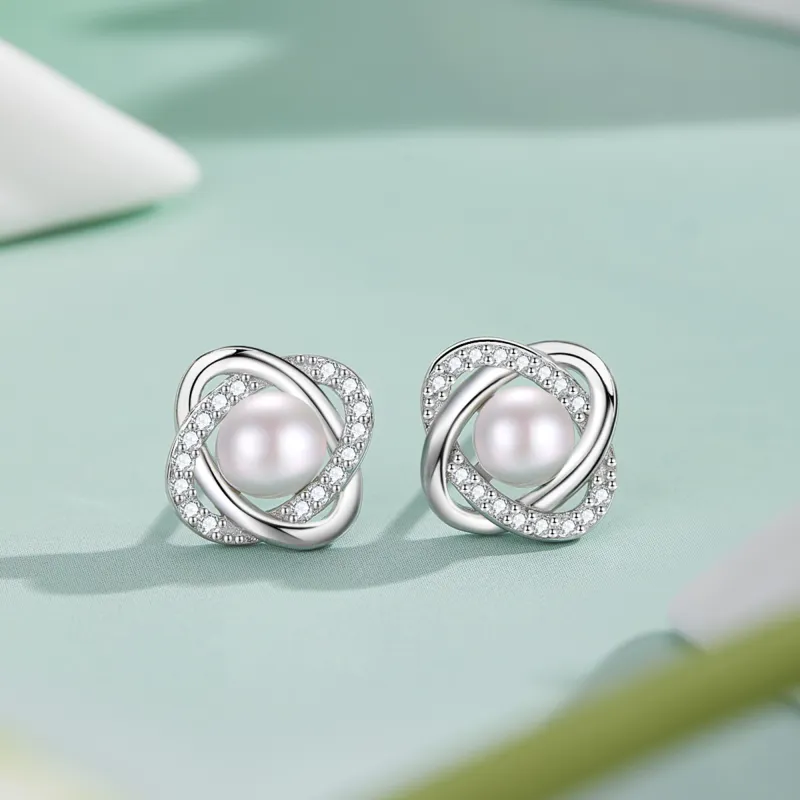 Branded Jewelry Pearl Stud Earrings Unisex-2