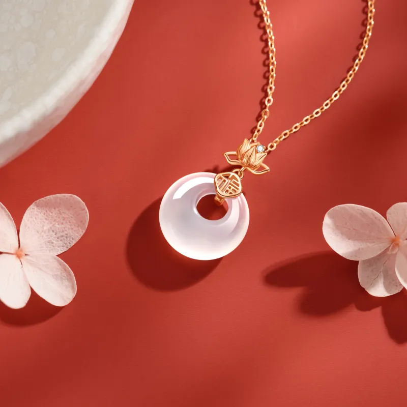 Branded Jewelry Chalcedony Jade Necklaces Women's-3