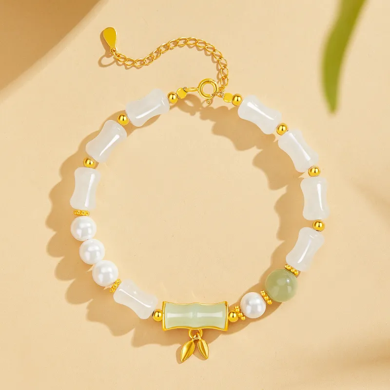 Branded Jewelry Bracelets White Jade Women's-4
