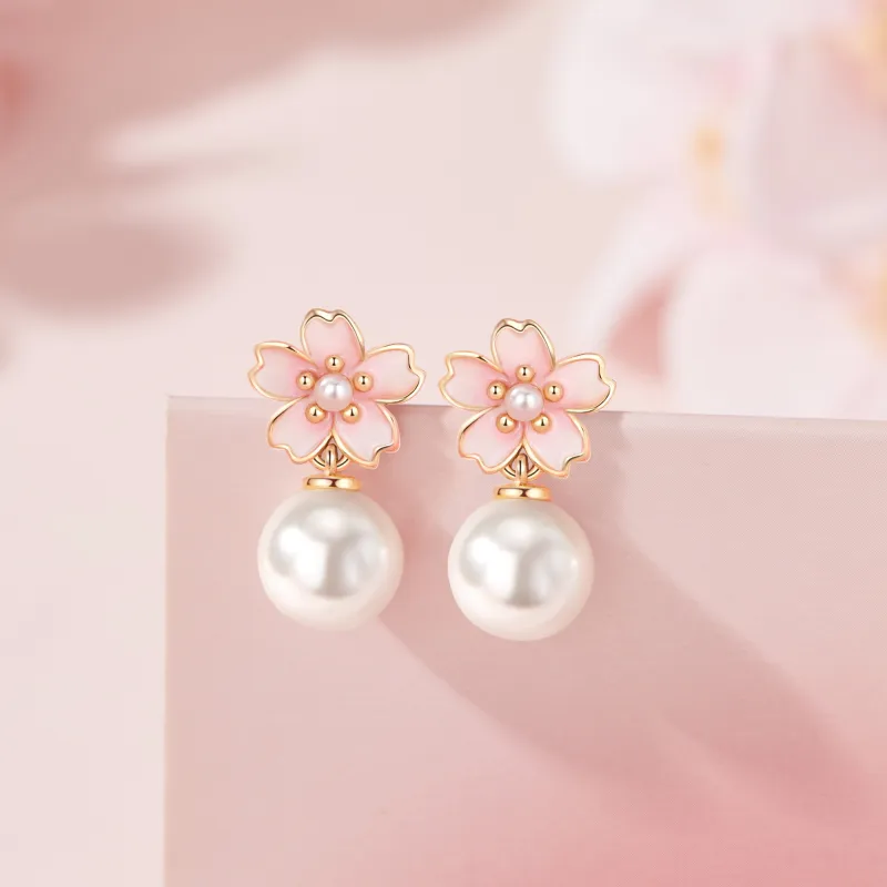 Branded Jewelry Pearl Earrings Women's-1