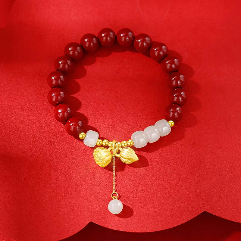 Branded Jewelry Hetian Jade Bracelets Pale Greenish White Jade Women's-2
