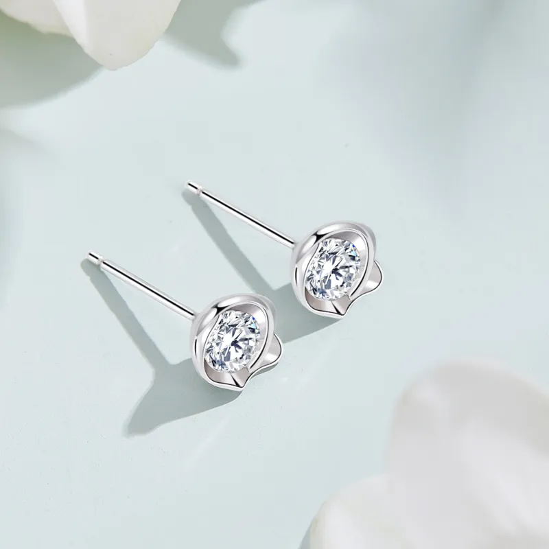 Branded Jewelry S999 Stud Earrings Women's-2