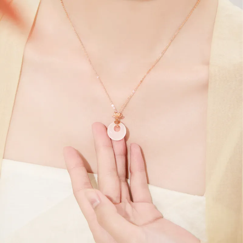 Branded Jewelry Chalcedony Jade Necklaces Women's-4