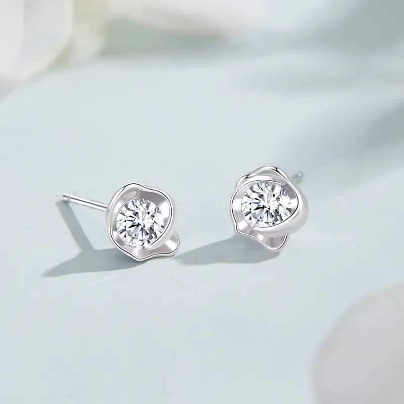 Branded Jewelry S999 Stud Earrings Women's-4