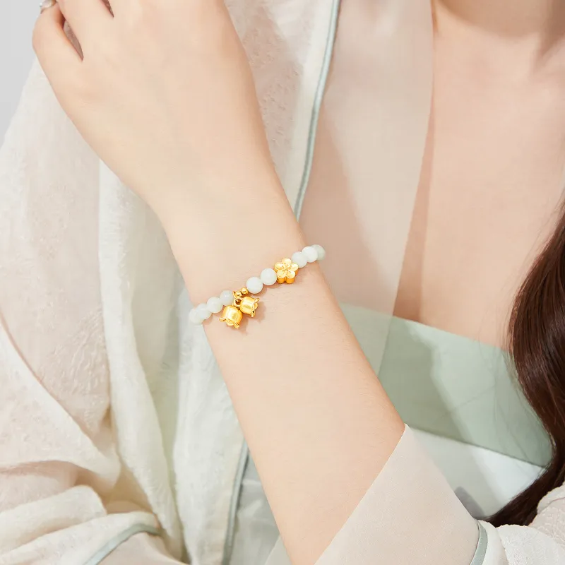 Branded Jewelry Bracelets White Jade Women's-3