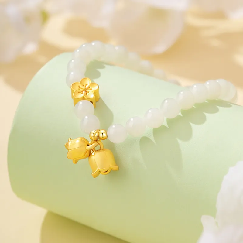 Branded Jewelry Bracelets White Jade Women's-6