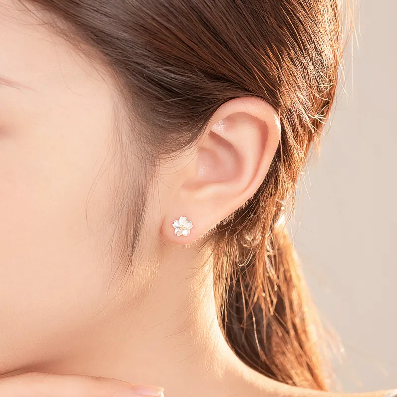 Branded Jewelry S925 Silver 1 Pair Of Stud Earrings Women's-5
