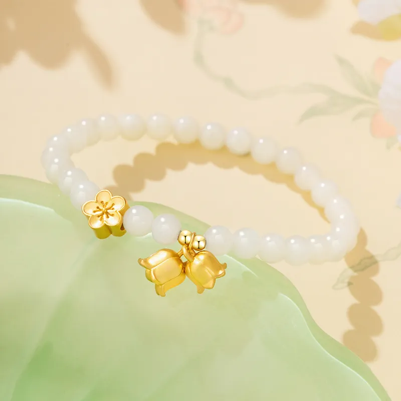 Branded Jewelry Bracelets White Jade Women's-2