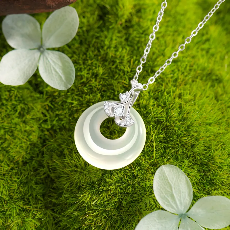 Branded Jewelry Natural Chalcedony Pendants Women's-4
