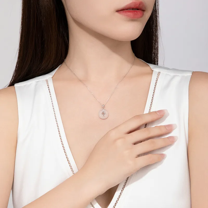 Branded Jewelry Natural Chalcedony Necklaces Women's-4
