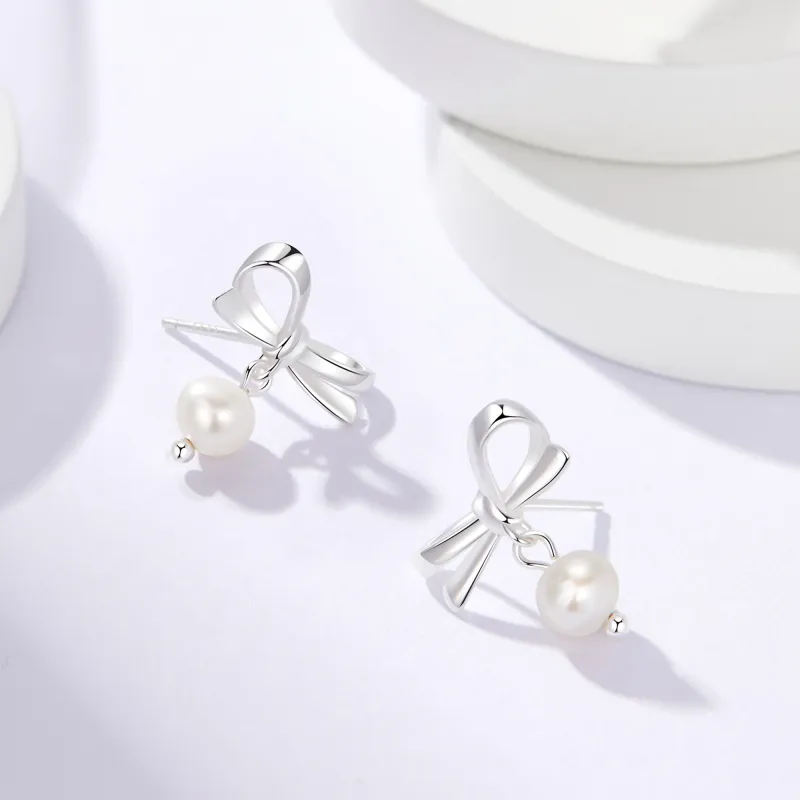 Branded Jewelry S925 Silver Stud Earrings Women's-2